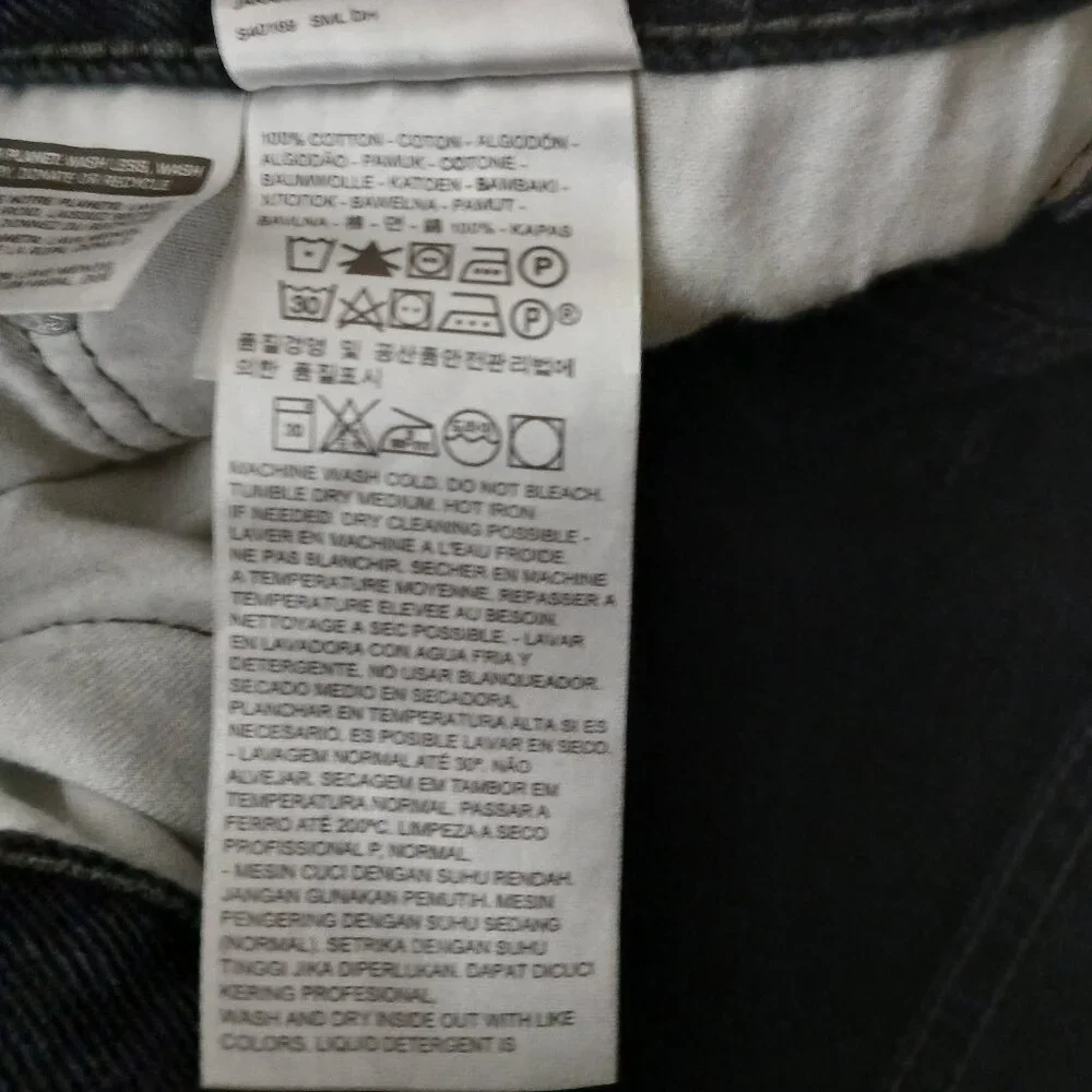 Levis Jeans 550 Relaxed Mens 38X29 Baggy 100% Cotton Black Denim